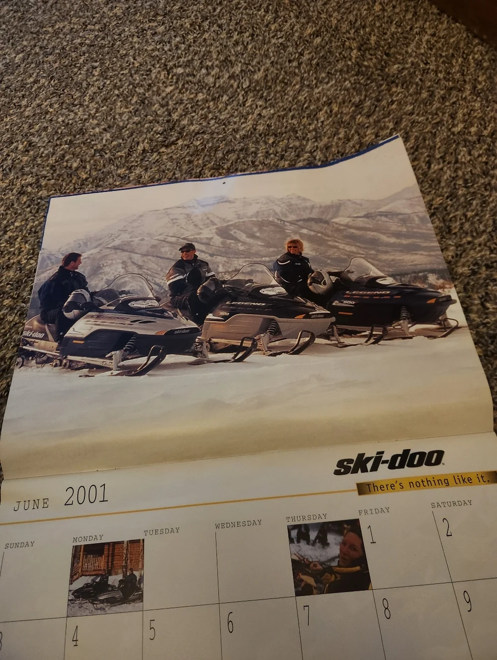 2001 - 2002 Ski-Doo Bombardier Snowmobile Calendar